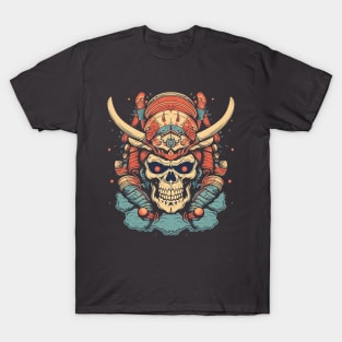 Samurai Skull Retro T-Shirt